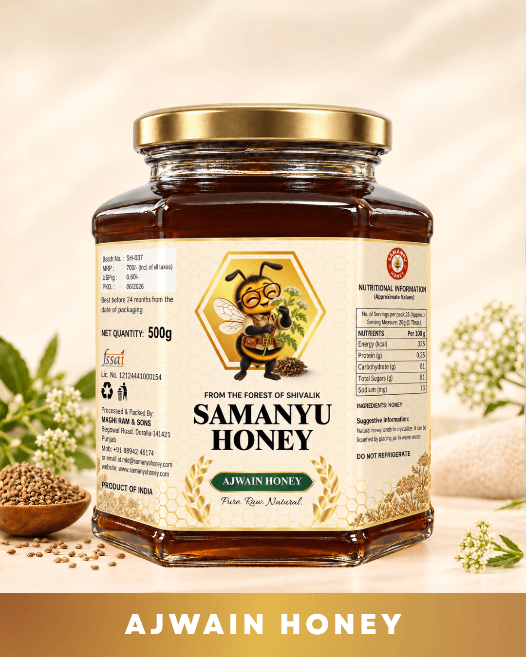 Samanyu Ajwain Honey